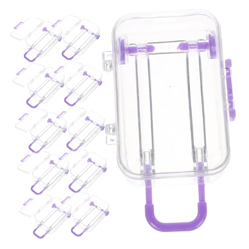 Supvox 12 Stück Teiliges Transparente Mini koffer Süßigkeitenboxen Leichte Party geschenkboxen Wiederbefüllbare Aufbewahrungsbehälter für Hochzeit Reise motto Vielseitige Candy Holder von Supvox