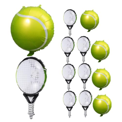 Supvox 12stücke Tennis Ballon Luftballons Für Tennis-party-dekoration Grüne Tennisball-luftballons Partyzubehör Für Sport-motto-geburtstagsfeiern Und Kinderfeste von Supvox