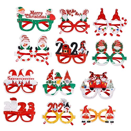 Supvox 12 Stück Weihnachtsdekorationen kinderferngläser weihnachtsmotiv geschenkeidee Weihnachtsbrillen Weihnachtsfeierbrille 3D-Weihnachtsbrille Brillengestelle für Weihnachten Filzstoff Supvox 12 Stück Weihnachtsdekorationen kinderferngläser weihnachtsmotiv geschenkeidee Weihnachtsbrillen Weihnachtsfeierbrille 3D-Weihnachtsbrille Brillengestelle für Weihnachten Filzstoff von Supvox