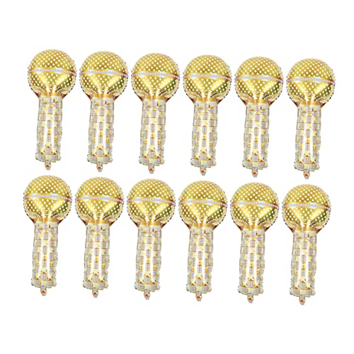 Supvox 12Stücke Aufblasbare Mikrofon Ballons Retro Party Deko Für Jahre Langlebige Aluminiumfolie Luftballons Für Feierlichkeiten Und Veranstaltungen von Supvox