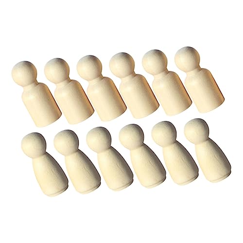 Supvox 12Stücke Teiliges Holzpuppen für Sandtischdekoration DIY Puppenfiguren Realistische Holzfiguren für Desktop Verzierungen und Kreative Modelle für Kinderhandwerk von Supvox