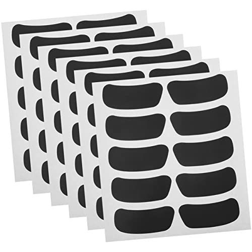 Supvox 14 Blatt Black Eye Sticker Aufkleber dekorative Fan-Sticker Leere druckabziehbilder DIY -Abziehbilder Fußball-Gesichtsdekor passende Abziehbilder PVC selbstklebend Schwarz von Supvox