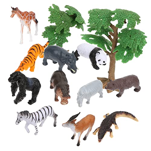 Supvox 14 Stück Teiliges Tierfiguren Dschungeltiere für Jahren für Mikro Landschaftsdekoration Sandtisch Garten Tischdekoration von Supvox