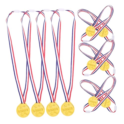 Supvox 15 Stück Mit Goldmedaille Spielmedaillen Schulsportmedaillen Dekorative Auszeichnungsmedaillen Dekorative Medaillen Sportliche Medaillen Medaillenmodell Golden Polyester von Supvox