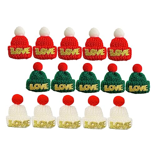 Supvox 15 Stück Teiliges Mini Weihnachtsmützen Gestrickte Kleine Hüte Rot Grün und Weiß Dekorative Flaschen und Lollipop Hauben Umweltfreundliche DIY Christbaumschmuck Accessoires für Supvox 15 Stück Teiliges Mini Weihnachtsmützen Gestrickte Kleine Hüte Rot Grün und Weiß Dekorative Flaschen und Lollipop Hauben Umweltfreundliche DIY Christbaumschmuck Accessoires für von Supvox