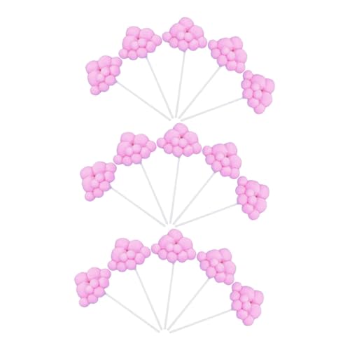 Supvox 15 Stück Teiliges Wolken Cake Topper Kuchen Dekoration Rosa Party Tortendeko für Hochzeit Geburtstag Kreative Cupcake Picks für Festliche Snack und Dessertgestaltung von Supvox
