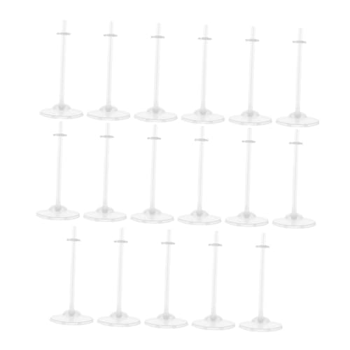 Supvox 17Stücke Teiliges Puppenstand aus Hochwertigem Stabiler Doll Display für Puppenfiguren Transparent für Zuhause und Geschäftsdarstellungen Platzsparend von Supvox