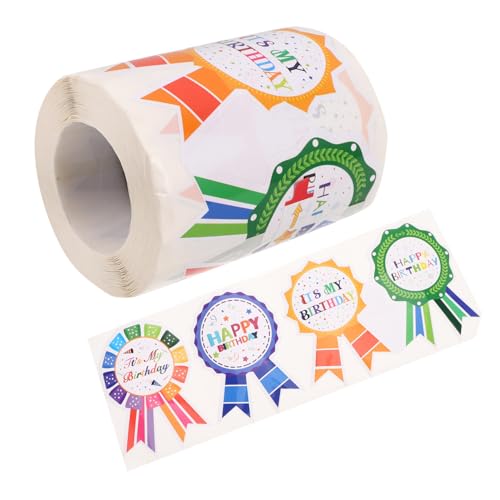 Supvox 1rollen wasserdichte Happy Birthday Aufkleber Für Geschenkkarten Umschläge Und Dekorationen Bunte Party-Sticker Für Kindergeburtstagsfeiern Vielseitig Einsetzbar Supvox 1rollen wasserdichte Happy Birthday Aufkleber Für Geschenkkarten Umschläge Und Dekorationen Bunte Party-Sticker Für Kindergeburtstagsfeiern Vielseitig Einsetzbar von Supvox