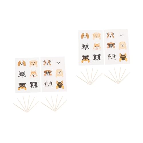 Supvox 2 Sätze Geburtstagskuchen-plugin Bithday Cake Birthday Cake Dekoration Für Hundemottopartys Hundegeburtstagsstütze Kuchendeckel Mit Hundegesicht Hund Cupcake Topper 36 Stücke * 2 von Supvox