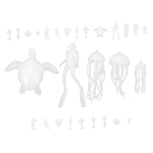 Supvox 2 Sätze Miniatur Meerestiere Epoxidharz Gießen DIY Figuren Bastelset Kinderfreundlich Kreativitätsfördernd Meerestier Modelle Epoxy Casting Schmuckherstellung von Supvox