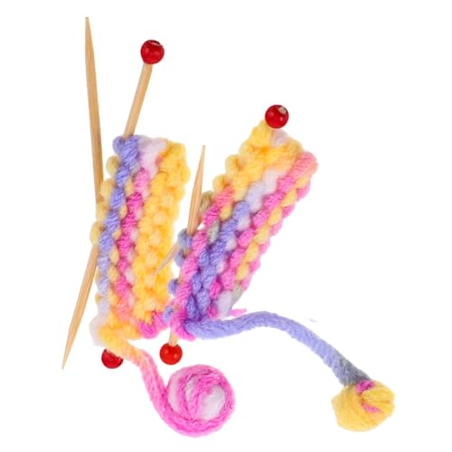 Supvox 2 Sets Mini Simulationswolle Wollstrickspielzeug Gestrickte Wolle Puppenspielzeug Puppenhauszubehör Puppenhausminiaturen Mini Zeug Für Puppen DIY Handgefertigte von Supvox