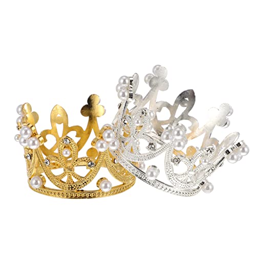 Supvox 2 Stück Perlen Ornament Dekoration Hochzeitsdekor Prinzessinnen Krone Ornamente Für Die Krone Party Kuchendekor Kronen Ornament Kronen Kuchen Ornament Kronen von Supvox