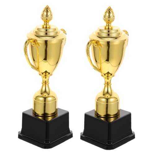 Supvox 2 Stück Pokal mit Deckel Kreative Trophäe für Schüler Auszeichnung Party Dekoration Wettbewerb Pokal für von Supvox