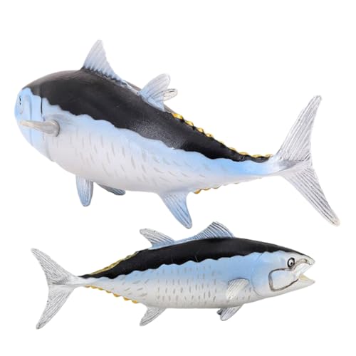 Supvox 2 Stück Simulierter Thunfisch Party-fischdekoration Kleine Fischdekoration Desktop-Handwerk Kleines Fischdekor Fisch Figur Desktop-fischfigur Fischverzierung Fischfiguren PVC von Supvox