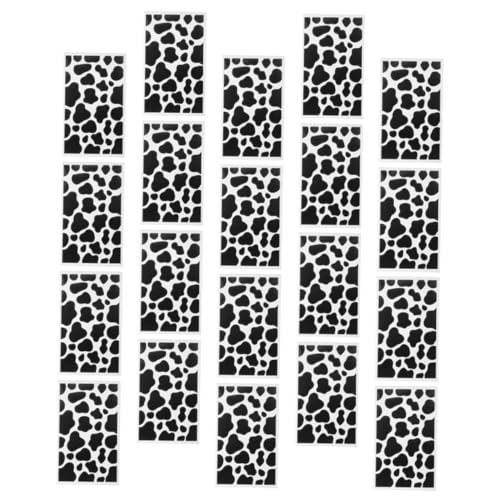 Supvox 20 Blatt Kuh-aufkleber Kuh Wandtattoos Dekorativer Kuhaufkleber Dalmatiner-spot-aufkleber Scrapbook-sticker Selber Machen Kuh-muster Aufkleber Aus Beschichtetem Papier Schwarz von Supvox