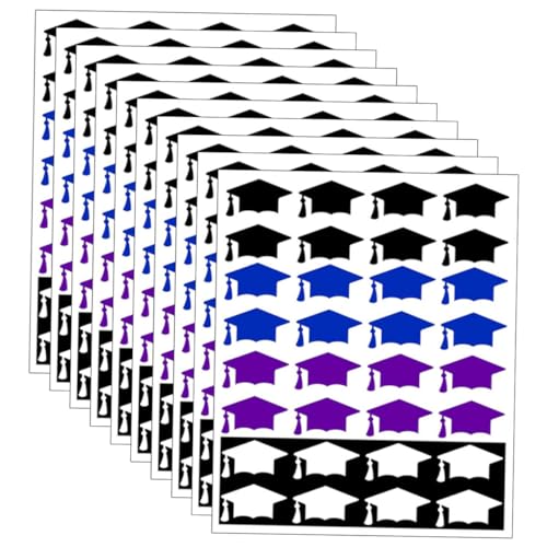 Supvox 20 Blatt Selbstklebende Abschlussmützen Sticker mit Einzigartigem Muster Vielseitig als Umschlagaufkleber und Tortendekoration für Abschlussfeiern und Partydekorationen Supvox 20 Blatt Selbstklebende Abschlussmützen Sticker mit Einzigartigem Muster Vielseitig als Umschlagaufkleber und Tortendekoration für Abschlussfeiern und Partydekorationen von Supvox