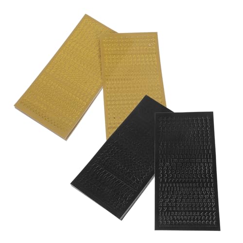 Supvox 20 Blatt Teiliges Selbstklebende Alphabet Aufkleber in Gold und Schwarz Dekorative Buchstaben Sticker für DIY Journaling Scrapbooking Postkarten und Fotoalben Vielseitig von Supvox