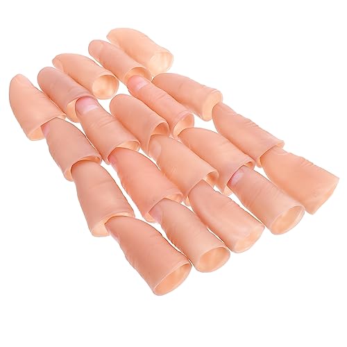 Supvox 20 Stück Cover Trick klein Cosplay Fingerhut Gefälschte Fingerspitzen gehäkelter Fingerschutz magischer Finger Fingerhülle Zauberer liefert Nagelstütze Vinyl von Supvox