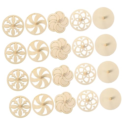 Supvox 20 Stück Kreiselspielzeug aus Holz Gyro- für klein Basteln Gyro - unbehandelte Holzplatten Gyroskop- für hölzern Golden Zufällige Farbe Supvox 20 Stück Kreiselspielzeug aus Holz Gyro- für klein Basteln Gyro - unbehandelte Holzplatten Gyroskop- für hölzern Golden Zufällige Farbe von Supvox