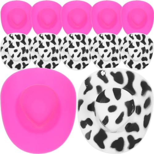 Supvox 20 Stück Mini-Cowboyhut Kuhmädchenhut winzig Cowgirl Kleiner Kleiderhut Puppenhut Cowboyhut für Puppen Minihüte für Partys entzückende Miniaturhüte zarte kleine Hüte von Supvox