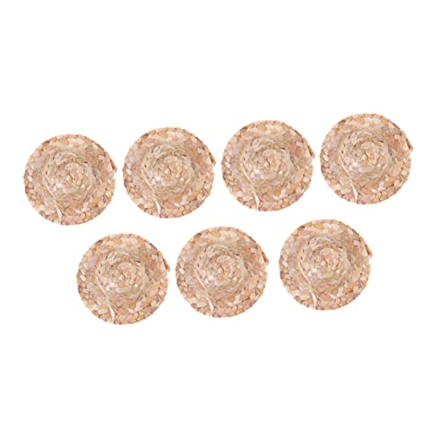 Supvox 20 Stück Strohkappe Puppenhüte zum Basteln kleine Hüte UV Marionette Mini doll Accessories Handgefertigte Dekoration handgefertigter Strohhut geflochtene Strohhüte Hölzern von Supvox