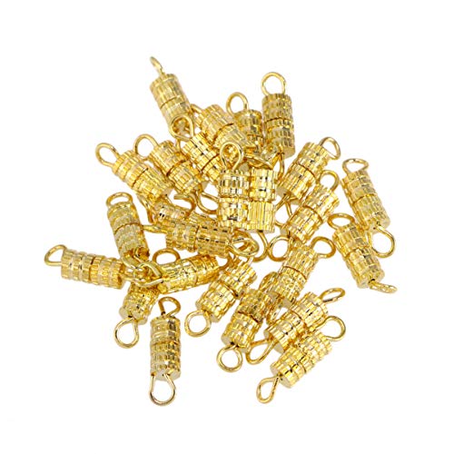 Supvox 20 stücke Tonnenschraube Verschlüsse Schmuck Verschlüsse Erkenntnisse DIY Schmuck Handwerk Machen für Halskette Armband (Golden) von Supvox