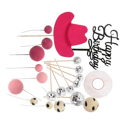 Supvox 21 Stück Cowboyhutkuchen Cowboy-cupcake-topper Western-cowboy-party-tischdekoration Mini-westernhut Cowboy-mittelstücke Für Tische Mini-cowboy-cowgirl-hut Miniaturhut Papier Rosa von Supvox