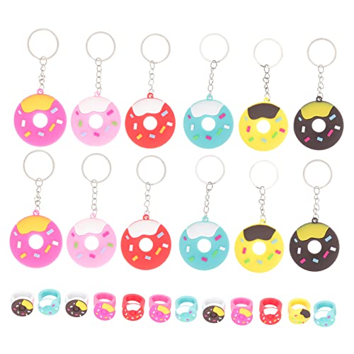 Supvox 24 Stück Donut Ringschlüsselkette Gastgeschenke für Kindergeburtstage Kinderparty Gefälligkeiten Schlüsselanhänger für Partytaschen Krapfen Party bevorzugt PVC-Weichkleber Supvox 24 Stück Donut Ringschlüsselkette Gastgeschenke für Kindergeburtstage Kinderparty Gefälligkeiten Schlüsselanhänger für Partytaschen Krapfen Party bevorzugt PVC-Weichkleber von Supvox