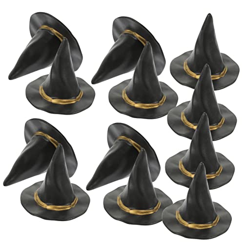 Supvox 24 Stück Teiliges Mini Hexenhut für Halloween Deko Kleine Puppenhüte aus Filz für DIY Bastelspaß Miniatur Hexenhut Dekoration für Puppenhäuser Party und Festtagsaccessoire von Supvox