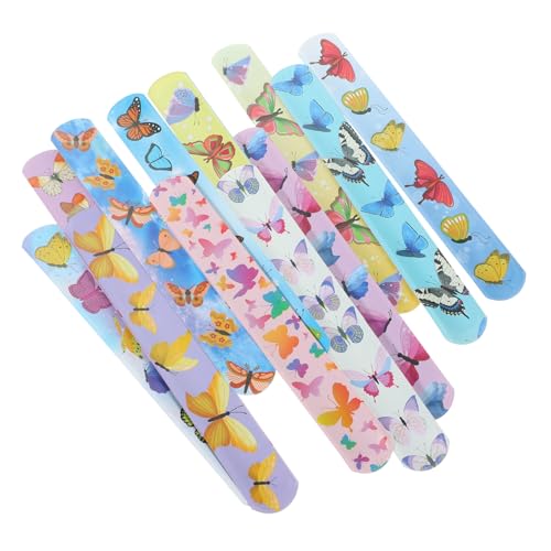 Supvox 24stücke Schmetterling Slap Armbänder Kinderpartyspielzeug Schlagbänder Mit Cartoonmotiven Armbänder Für Jungen Mädchen Supvox 24stücke Schmetterling Slap Armbänder Kinderpartyspielzeug Schlagbänder Mit Cartoonmotiven Armbänder Für Jungen Mädchen von Supvox