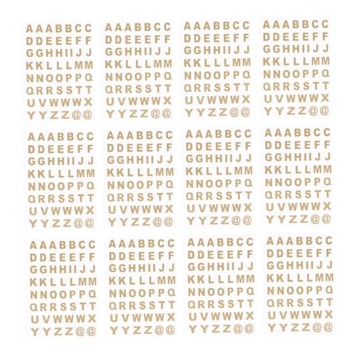 Supvox 25 Blatt Selbstklebende Hot Stamping Buchstaben Aufkleber Transparente Goldbuchstaben Sticker Langlebige Alphabet Decals für Notizbuch Scrapbooking Einfache Anwendung ohne Kleber Supvox 25 Blatt Selbstklebende Hot Stamping Buchstaben Aufkleber Transparente Goldbuchstaben Sticker Langlebige Alphabet Decals für Notizbuch Scrapbooking Einfache Anwendung ohne Kleber von Supvox