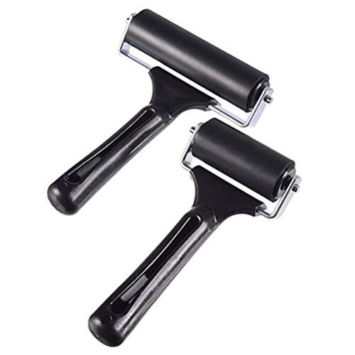 Supvox 2pcs Gummiwalze Farbwalze Druckgrafik Roller f¨¹r Linoldruck Blockdruck Stanzwerkzeuge von Supvox