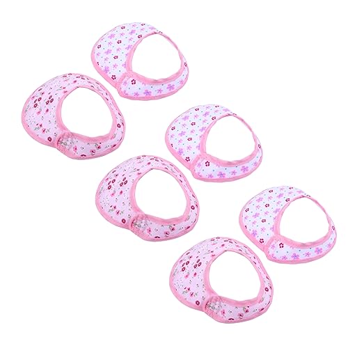 Supvox 3 Puppenkleidungszubehör Puppen Kleidung Puppen Klamotten nähgarn pink 18 Puppenkleider und Accessoires Puppenlätzchen Babypuppen-Speicheltuch Puppe Speichel Handtuch Stoff Rosa von Supvox