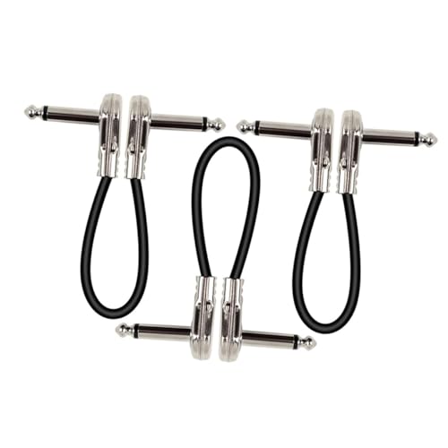 Supvox 3 Stück Flaches Gitarren Patchkabel Langlebiges Leichtes Kabel mit Rauschunterdrückung Kompatibel mit Gitarre Bass Keyboard Zuverlässiges Verbindungskabel von Supvox