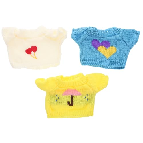 Supvox 3 Stück Kleidung für Puppen und Plüschbären Teiliges Weißer Kirschpullover Gelber Regenschirmpullover Blauer Herzpullover für Sammler Süßes Design für Mehr Spaß und Abwechslung Supvox 3 Stück Kleidung für Puppen und Plüschbären Teiliges Weißer Kirschpullover Gelber Regenschirmpullover Blauer Herzpullover für Sammler Süßes Design für Mehr Spaß und Abwechslung von Supvox