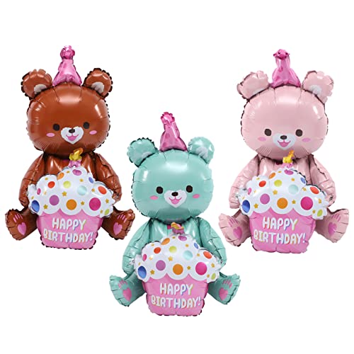 Supvox 3 Stück Kuchenbärballon Luftballons Aluminiumballons Kinderballon Aus Aluminium Geburtstagskuchen Luftballons Ballons Cartoon-bärenballons Party Bunt Aluminiumfolie Supvox 3 Stück Kuchenbärballon Luftballons Aluminiumballons Kinderballon Aus Aluminium Geburtstagskuchen Luftballons Ballons Cartoon-bärenballons Party Bunt Aluminiumfolie von Supvox