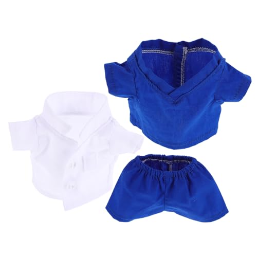 SUPVOX 3 Stück Plüschbär Arztkostüm Teiliges Puppenkleidungsset Dunkelblau Handgefertigte Stofftier Kleidung Passend für Puppen Zubehör Kuscheltier Outfit von Supvox