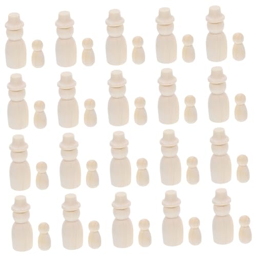 Supvox 30 Stück Unfertige Holz Puppen Pegs für Kinder Selbstgemacht Malen Realistische Holzfiguren Sicheres Material Kreatives Basteln für Zuhause und Supvox 30 Stück Unfertige Holz Puppen Pegs für Kinder Selbstgemacht Malen Realistische Holzfiguren Sicheres Material Kreatives Basteln für Zuhause und von Supvox