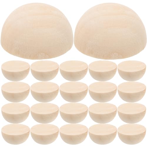 Supvox 30 Stücke Halbe Holzperlen zum Bemalen 30mm DIY Weihnachtsdekoration Bastelbedarf Naturholz Unbehandelt Hellgelb Supvox 30 Stücke Halbe Holzperlen zum Bemalen 30mm DIY Weihnachtsdekoration Bastelbedarf Naturholz Unbehandelt Hellgelb von Supvox