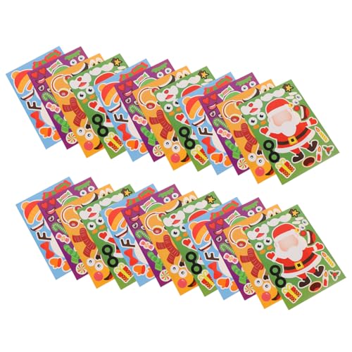 Supvox 32 Blatt Teiliges Weihnachts Puzzle Sticker Set Designs DIY Schneemann Aufkleber Kreative Xmas Bastelsticker für Sicherer Spielspaß und Festliche Dekoration Supvox 32 Blatt Teiliges Weihnachts Puzzle Sticker Set Designs DIY Schneemann Aufkleber Kreative Xmas Bastelsticker für Sicherer Spielspaß und Festliche Dekoration von Supvox