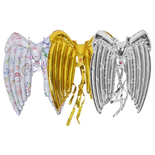 Supvox 3Stücke Engel Flügel Folienballons Aluminium Luftballons Für Geburtstagsfeiern Und Festlichkeiten von Supvox