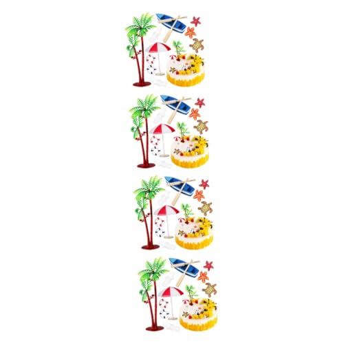 Supvox 4 Sätze Kuchendekorationsverzierungen Baum Geburtstag Meerjungfrau-party Topper Sommerdeko Schwimmleine Kuchendekoration Selber Machen Kuchendekorationsbedarf Plastik 10 Stück * 4 von Supvox