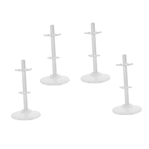 Supvox 4 Sätze Puppenschote Ständer für Puppenmodelle Puppenständer Stand Unterstützung der Puppenhalterung Figur Steht Puppe Steht Puppen Stehen Puppenanzeige Figurenständer PVC Weiß von Supvox
