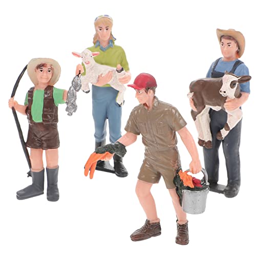 Supvox 4 Stück Bauernfigur Figur Kuchendeckel vom Bauernhof Kuchendekorationen vom Bauernhof Miniatur-Bauernmodell Farbkuchendekorationen für Farmtiere Farm People-Modell Bauern Figur PVC Supvox 4 Stück Bauernfigur Figur Kuchendeckel vom Bauernhof Kuchendekorationen vom Bauernhof Miniatur-Bauernmodell Farbkuchendekorationen für Farmtiere Farm People-Modell Bauern Figur PVC von Supvox
