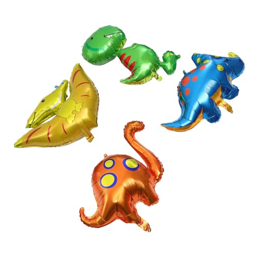 Supvox 4 Stück Dinosaurier Folienballons Helium Luftballons für Kindergeburtstag Dinosaurier Partydekorationen Cartoon Design Dino Themenfeiern und Fotosessions Supvox 4 Stück Dinosaurier Folienballons Helium Luftballons für Kindergeburtstag Dinosaurier Partydekorationen Cartoon Design Dino Themenfeiern und Fotosessions von Supvox