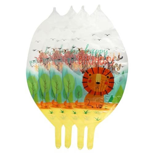 Supvox 4 Stück Dschungel -tierballon Dusche Klare Luftballons Geburtstag Luftballons Partyballons Dekorationen Luftballons in Verschiedenen Farben Dschungelballon Pa-nylon von Supvox