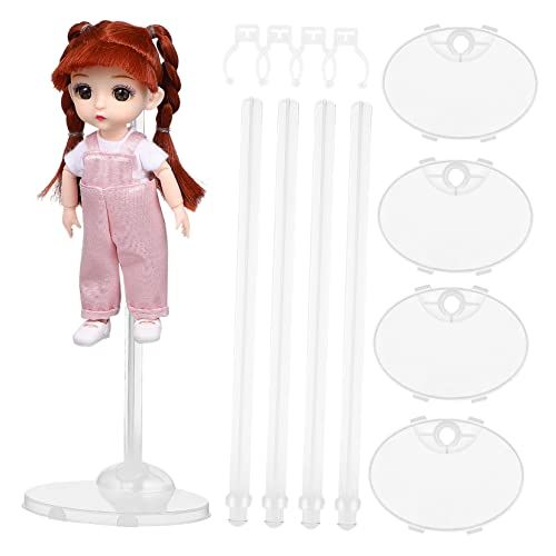 Supvox 4 Stück Halterungen Durchsichtige Ministänder Figurenhalter Durchsichtige Puppenhalterständer Puppenständer Für Displays Puppenhalter Figurenständer Puppenerhöhungen Für von Supvox