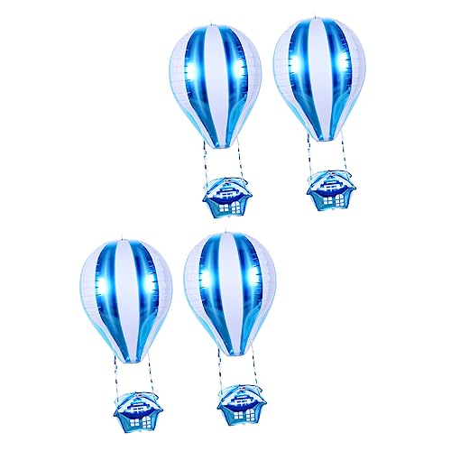 Supvox 4 Stück Heißluftballon Dekoration Danksagung Bunt 4 Heißluftballon Heißluftballon-mittelstücke Blau Luftballons Für Heißluftballon Begünstigt Taschen Aluminiumfolie Blue von Supvox