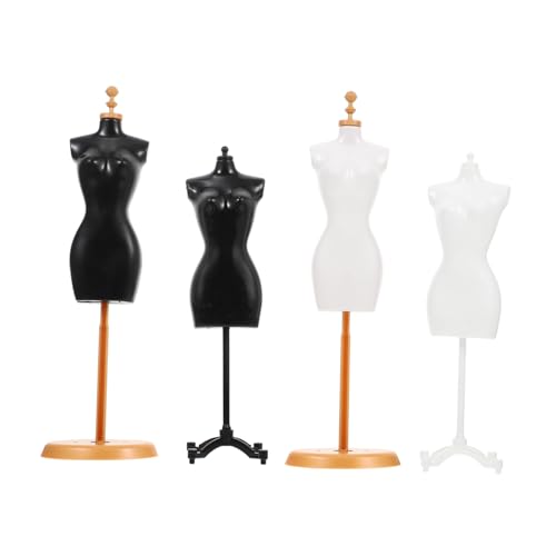 Supvox 4 Stück Miniatur Puppenständer aus Schwarzem Weißem und Goldenem Material Glatte Kindersichere Mannequin Halterungen für Puppenkleider zur Display Dekoration und DIY Zubehör Supvox 4 Stück Miniatur Puppenständer aus Schwarzem Weißem und Goldenem Material Glatte Kindersichere Mannequin Halterungen für Puppenkleider zur Display Dekoration und DIY Zubehör von Supvox