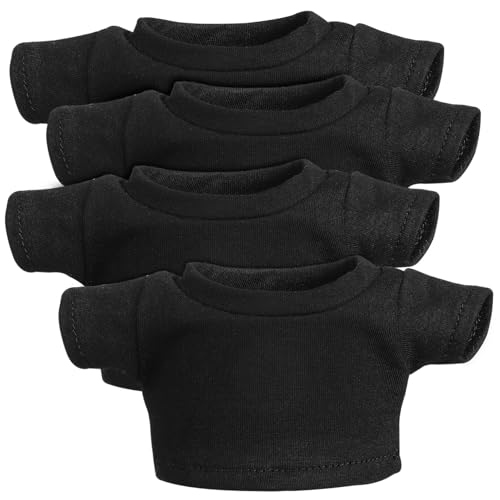 Supvox 4 Stück Puppen Kurzarm Bärenpuppenkostüm Kleidung Für Stofftiere Bärenplüschkleidung Bärenhemden Stofftierkleidung Bären Blankohemd Bären T Shirt Gestrickte Baumwolle von Supvox